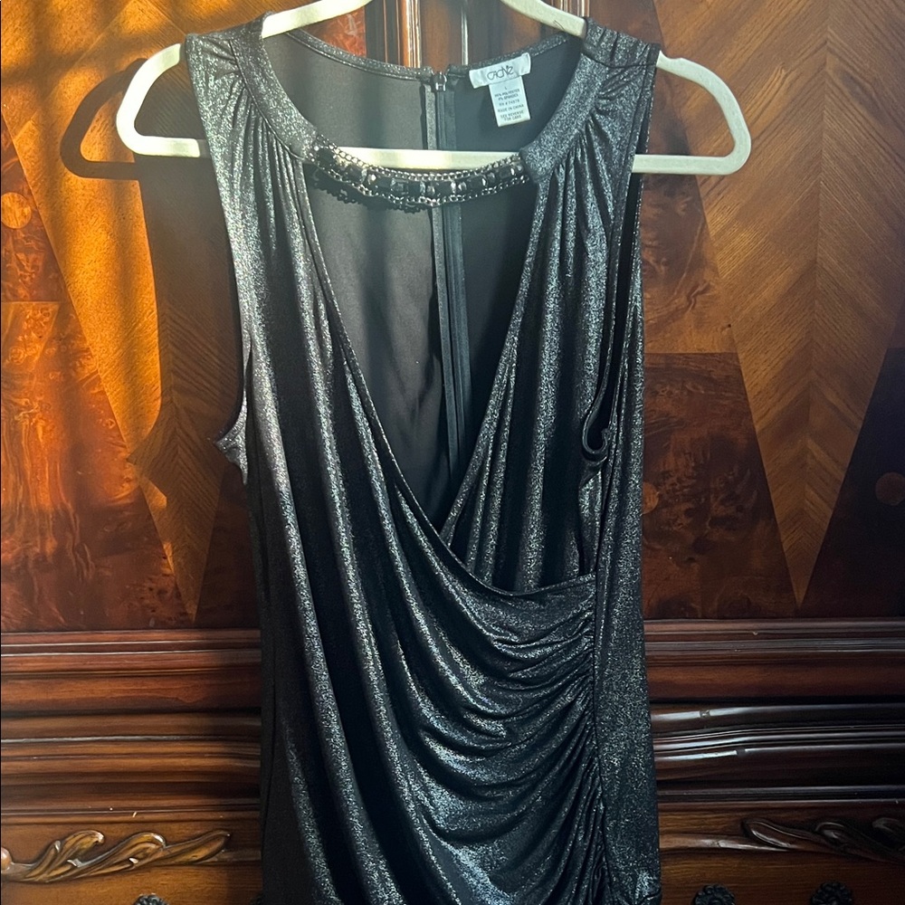 Cache Black Embellished Top